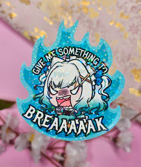 Mint Glitter Sticker