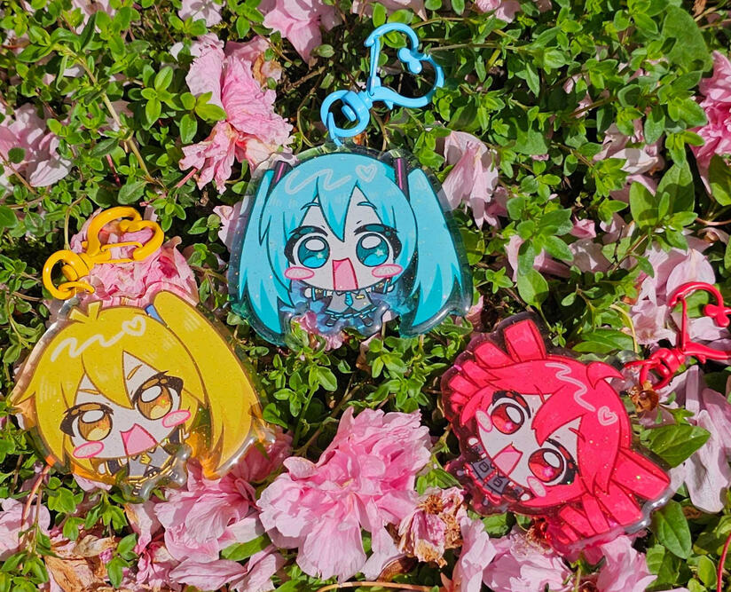 Glitter Acrylic Charms